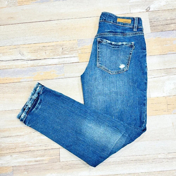 GARAGE Dark blue distressed jeans - Picture 2 of 13